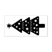 Kerstaven Solid Design Wood Rubberstempel (Afrduk)