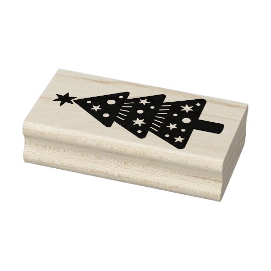 Kerstaven Solid Design Wood Rubberstempel (Stempel)