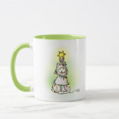 Kerstaven van Cartoon en muis Mok (Links)