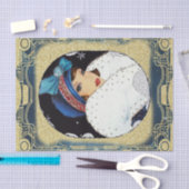 Kerstavenmeiden met witte paardebasis tissuepapier (Craft)