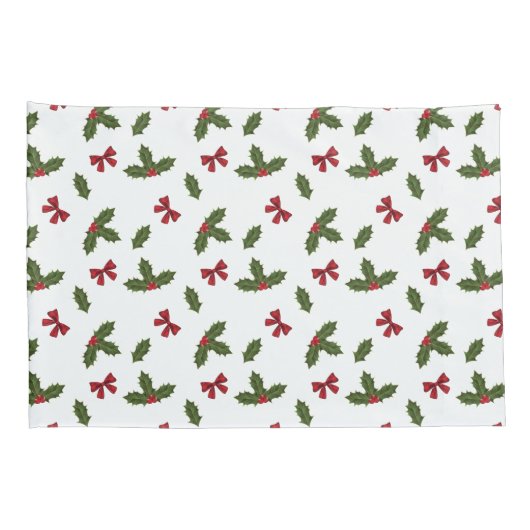 Kerstavestilant Plant en rode bogen Kussensloop (Achterkant-Rechts)