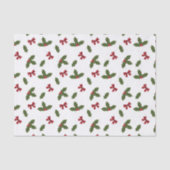 Kerstavestilant Plant en rode bogen Tissuepapier (Voorkant)