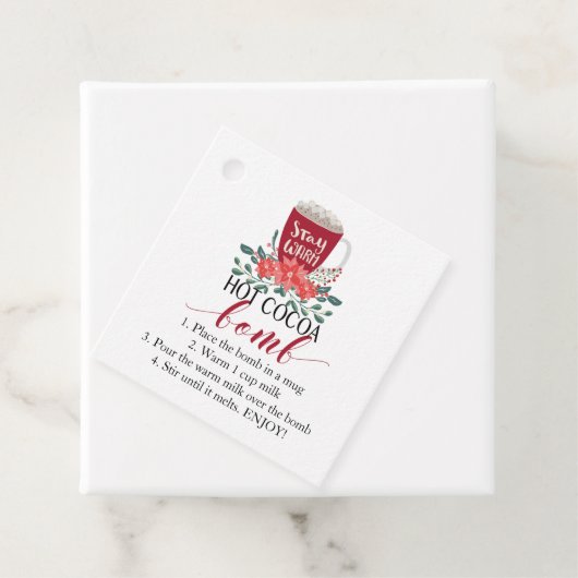 Kerstaviplein voor warme cacaomb bedankjes labels (In situ)