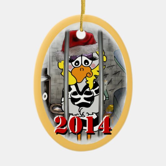 Kerstavond 2014 in Jailbird Ornament (Voorkant)