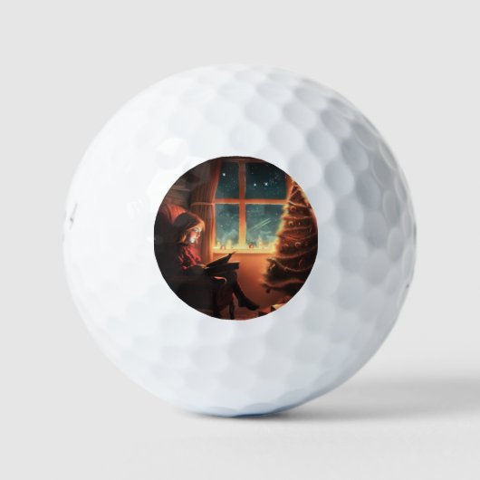 Kerstavond 3 golfballen (Voorkant)
