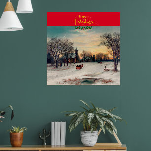 Kerstavond, beroemd schilderij, poster
