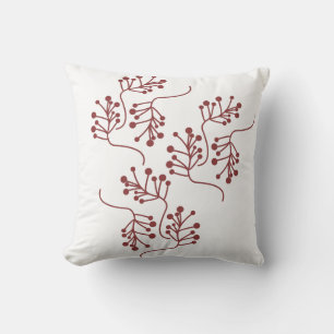 Kerstavond Berry Sprigs Red Branches Kussen