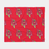 Kerstavond Bloem Fleece Deken (Voorkant (Horizontaal))