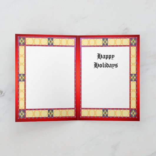 Kerstavond buiten de kerk feestdagen kaart (Binnen)