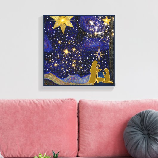 kerstavond canvas afdruk (Insitu (Woonkamer))