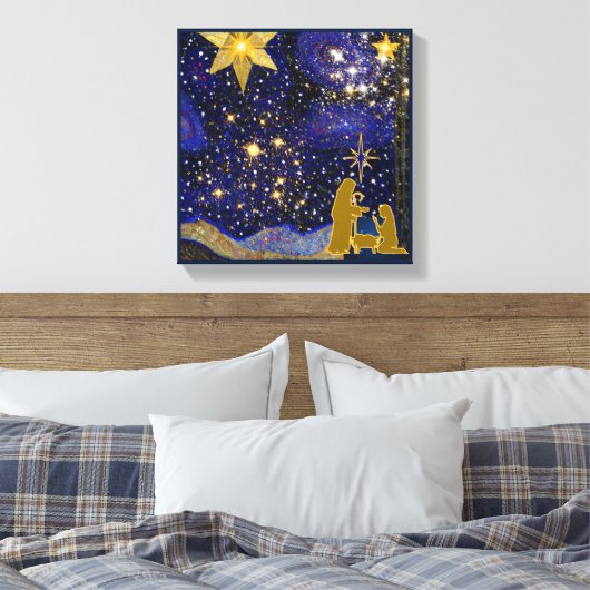 kerstavond canvas afdruk (Insitu (Slaapkamer))