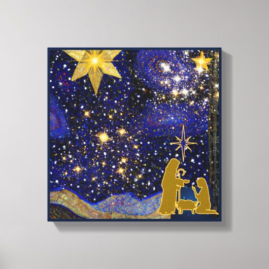 kerstavond canvas afdruk (Voorkant)