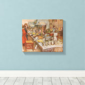 Kerstavond Carl Larsson 1904 Canvas Afdruk (Insitu (Houten vloer))