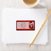 Kerstavond cartoon etiket (Insitu)