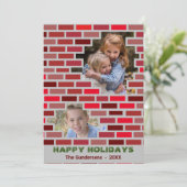 Kerstavond Collage Bricks Feestdagenkaart (Staand voorkant)