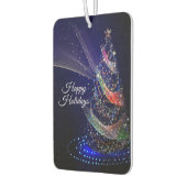 Kerstavond Colorful Tree Navy Blue Rustic Luchtverfrisser (Links)
