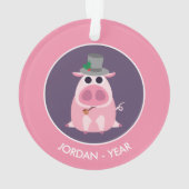 Kerstavond de Varkens Ornament (achterkant)