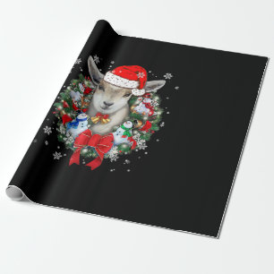 Kerstavond decoratie van geit cadeaupapier