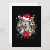 Kerstavond decoratie van geit feestdagenkaart (Voorkant / Achterkant)