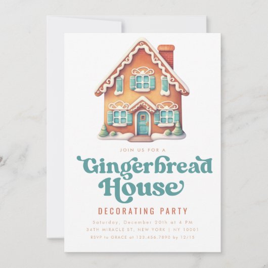 Kerstavond decorteren in het ontbijt kaart (Voorkant)