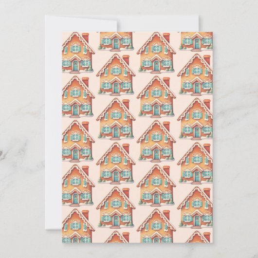 Kerstavond decorteren in het ontbijt kaart (Achterkant)