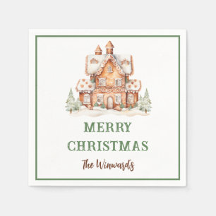 Kerstavond decorteren in het ontbijt servet