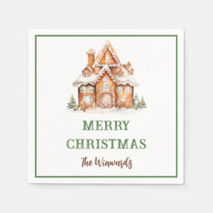 Kerstavond decorteren in het ontbijt servet