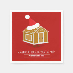 Kerstavond decorteren in het ontbijt servet