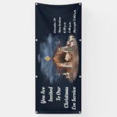 Kerstavond dienst Geboorte Christelijke Kerk Spandoek (Verticaal)