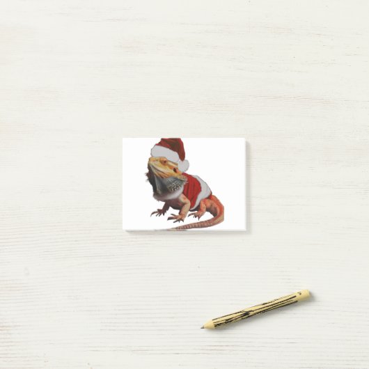 Kerstavond Dragon Holiday Bearded Dragon Post-it® Notes (Op bureau)