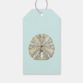 Kerstavond en dollar Turquoise Coastal Cadeaulabel (Achterkant)