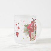 Kerstavond en hart matglas koffiemok (Voorkant rechts)