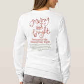 Kerstavond en helder wit rood groen t-shirt (Achterkant)