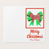 Kerstavond en Label met groene rommel Kaart (Buitenkant ongevouwen)