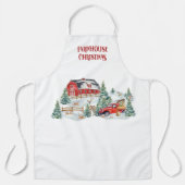 Kerstavond en sneeuwscène voor vrachtwagens schort (Voorkant)