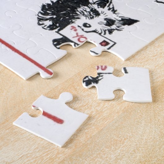 kerstavond feestdag legpuzzel (Zijkant)