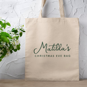 Kerstavond Feestelijke Groene Vakantie Tote Bag