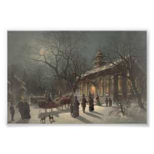 Kerstavond Foto Afdruk