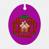 Kerstavond Gepersonaliseerd Metalen Ornament (Achterkant)