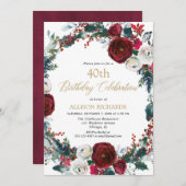 Kerstavond goudbruine bruidegans kaart (Voorkant / Achterkant)