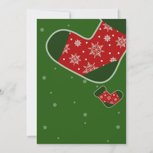 Kerstavond Groene feestdag Kaart (Achterkant)