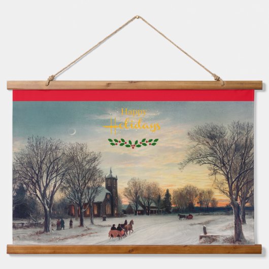 kerstavond hangend wandkleed (Voorkant)