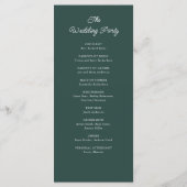 Kerstavond in Burgundy en White Poinsettia Programma (Achterkant)