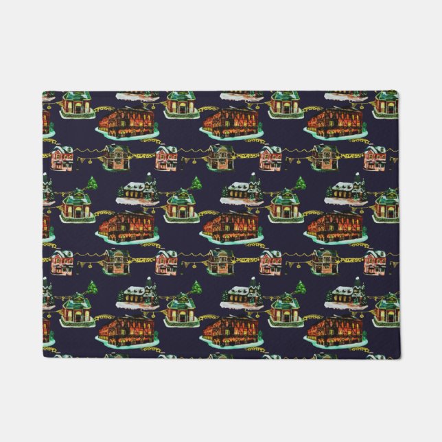 Kerstavond in de binnenhuisstructuur deurmat (Voorkant)