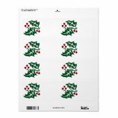 Kerstavond in de Groene Holly en de Rode Berries Etiket (Full Sheet)