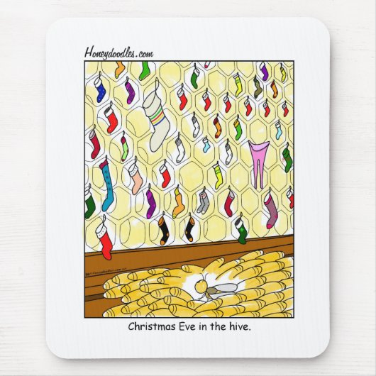 Kerstavond in de Hive (kleur) - Mousepad Muismat (Voorkant)