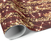 Kerstavond in de Rood en Glitter Cadeaupapier (Rol Hoek)