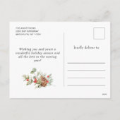 Kerstavond in feestland feestdagenkaart (Achterkant)