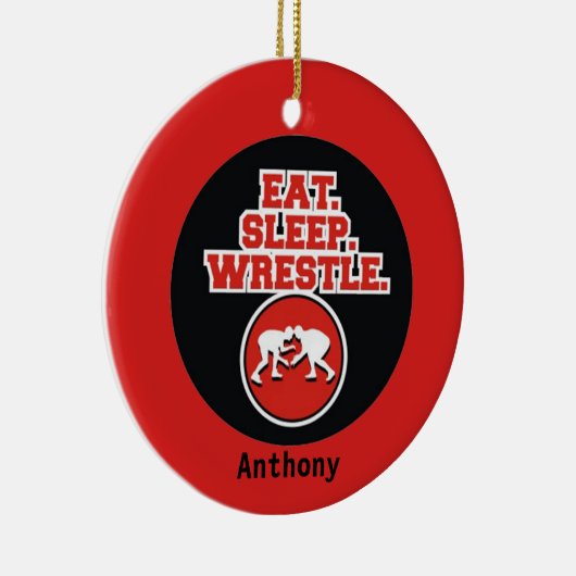 Kerstavond in het eten, slapen en rusteloos keramisch ornament (Rechts)