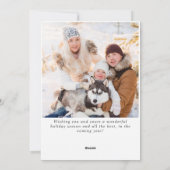 Kerstavond in het kerstfeest feestdagenkaart (Achterkant)